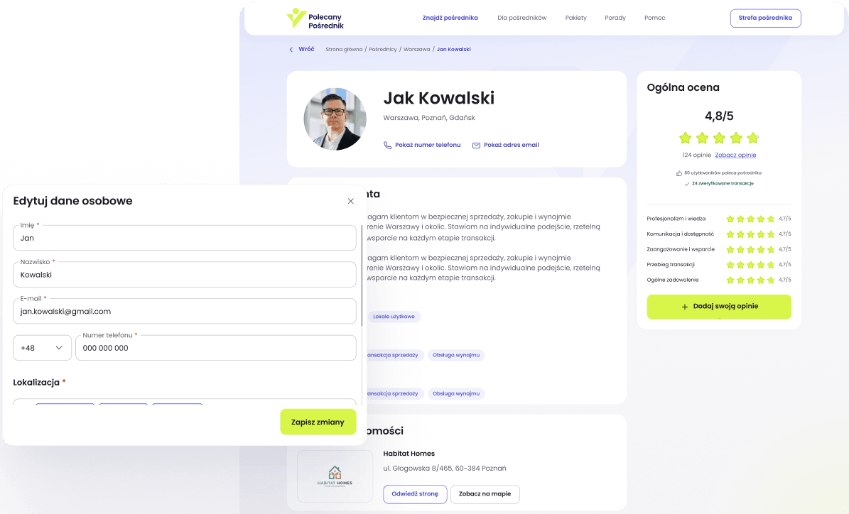 Podglad profilu pośrednika