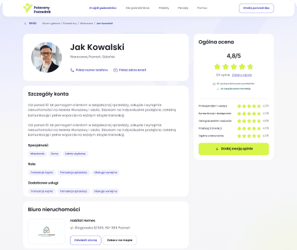 Podglad profilu pośrednika